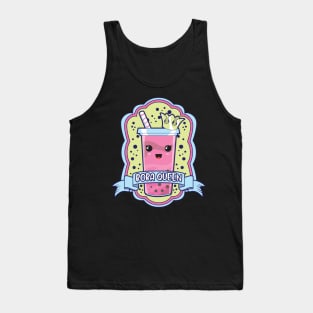 Cute Boba Queen Kawaii Bubble Tea Boba Anime Tank Top